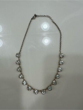 🌺 2/$20 Nordstrom Crystal Station Necklace - Clear Stones- statement necklace